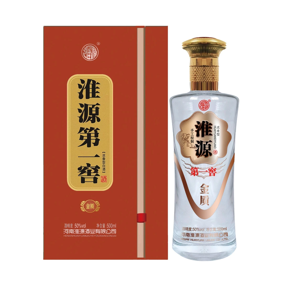 淮源第一窖金质浓香型纯粮酿造白酒50度500ml*6瓶装50度500ml
