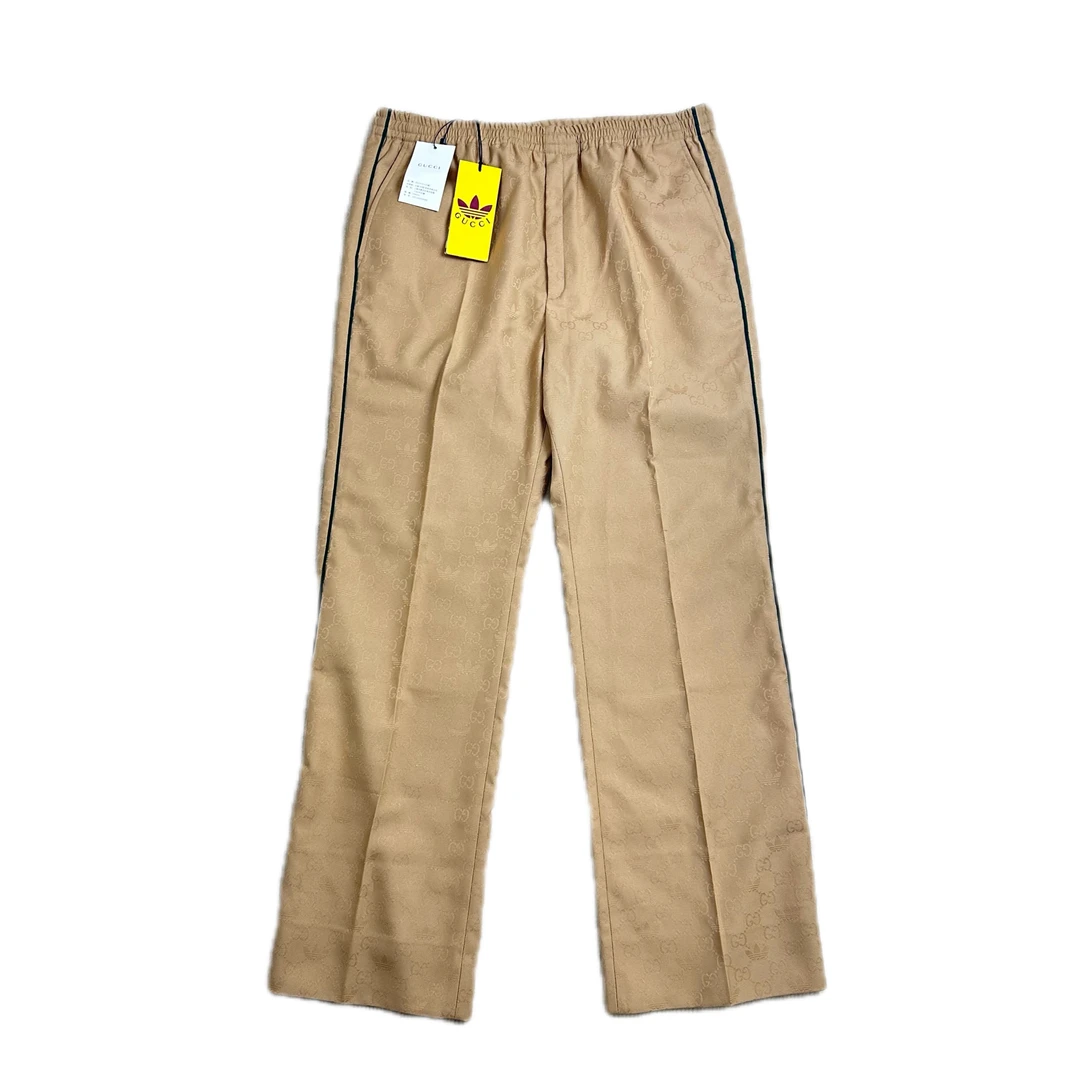 全新未使用 GUCCI/古驰 gucci联名阿迪达斯满印logo长裤48码