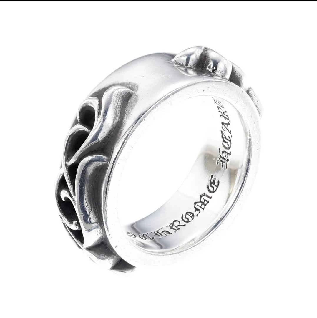 95新 Chrome Hearts/克罗心 Chrome hearts双边藤蔓浮雕戒指