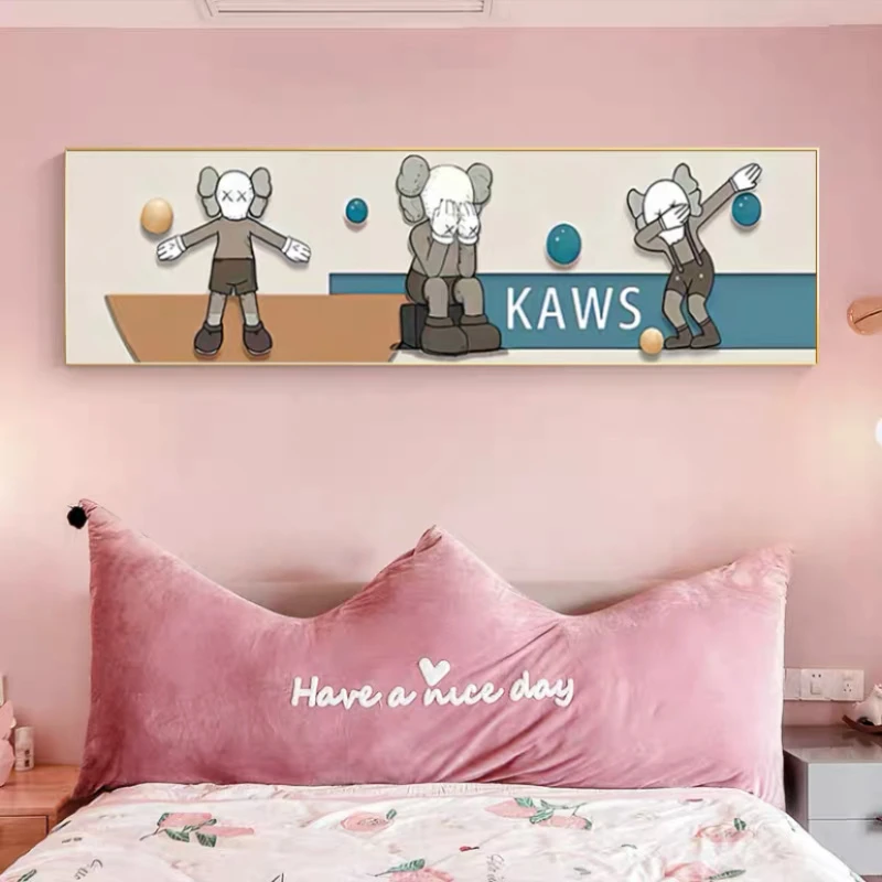 床头C7  卧室床头横幅壁画现代简约晶瓷画