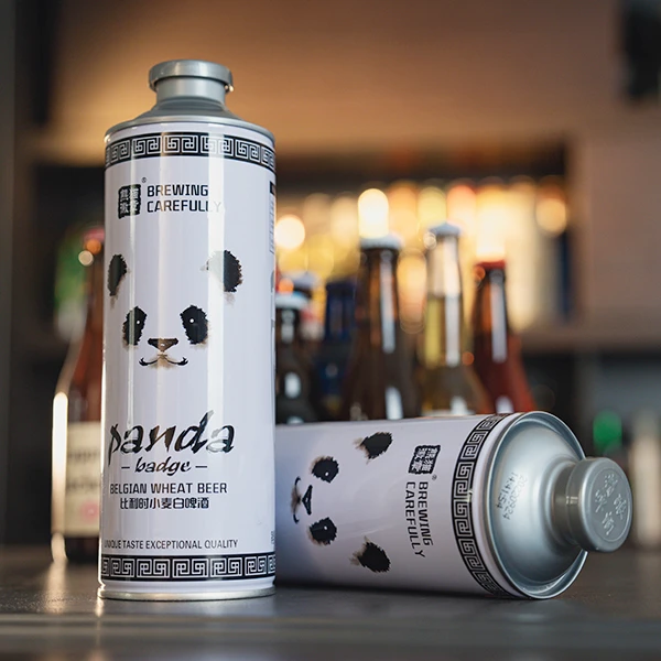 熊猫徽章精酿啤酒 比利时小麦白啤980ml*2瓶大桶装精品小麦啤酒