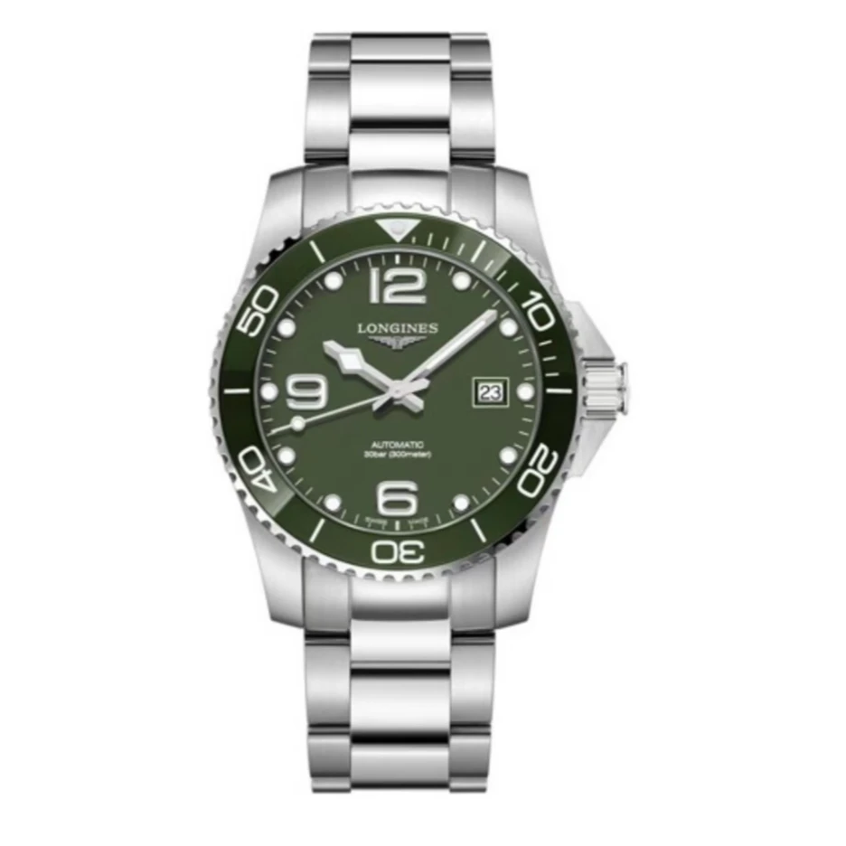 99新 Longines/浪琴 康卡斯潜水表陶瓷圈绿盘43MM表径/24年全套
