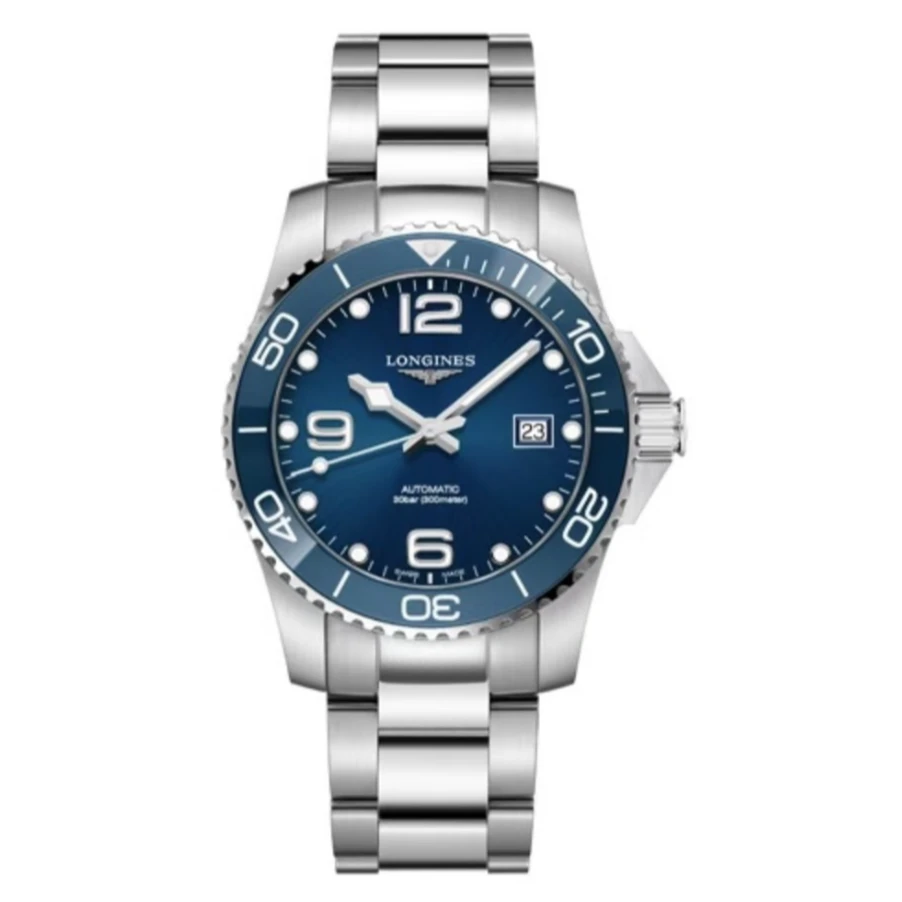 99新 Longines/浪琴 康卡斯蓝色盘机械男表41MM表径/24年全套