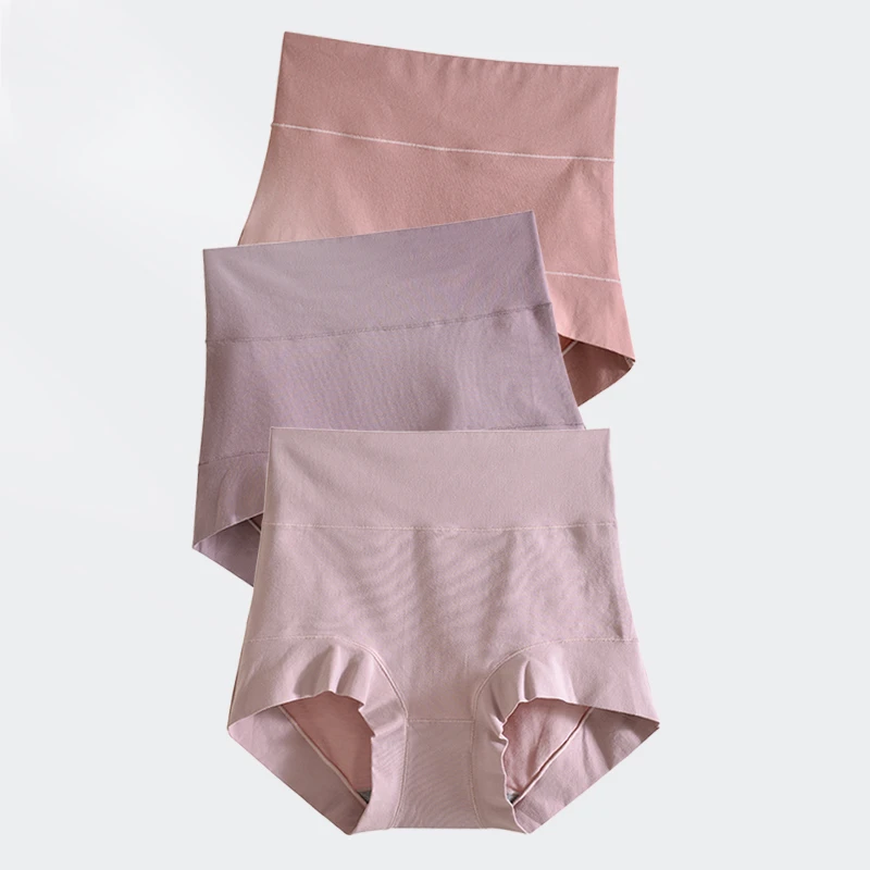 高腰棉内裤女士棉收小肚子塑腰透气大码三角短裤