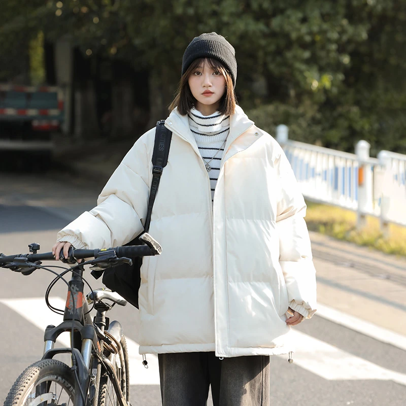 【好物有‘恒’】纯色男女同款冬季加厚美式学生百搭棉服无石墨烯版