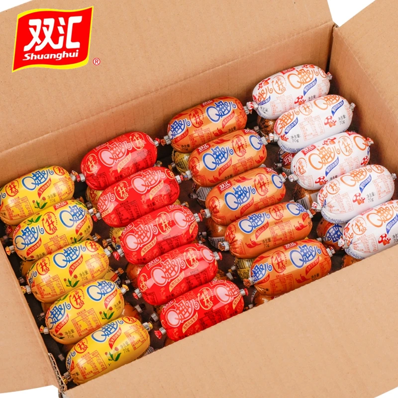 Q趣火腿肠磨菇香辣孜然玉米70g香肠QQ肠多种口味混搭泡面搭档营养