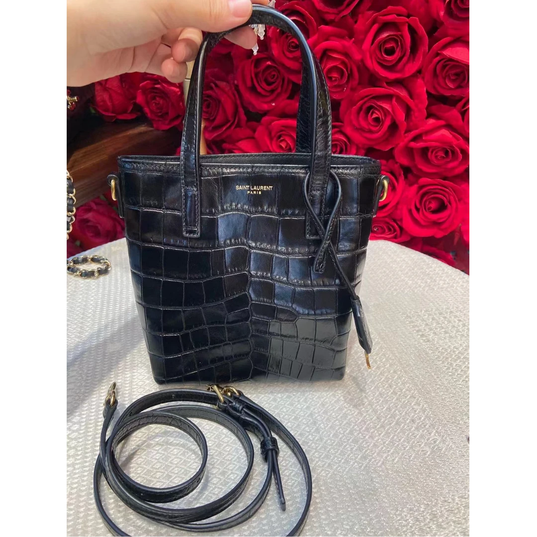 95新 YSL/圣罗兰 圣罗兰鳄压纹水桶/2337