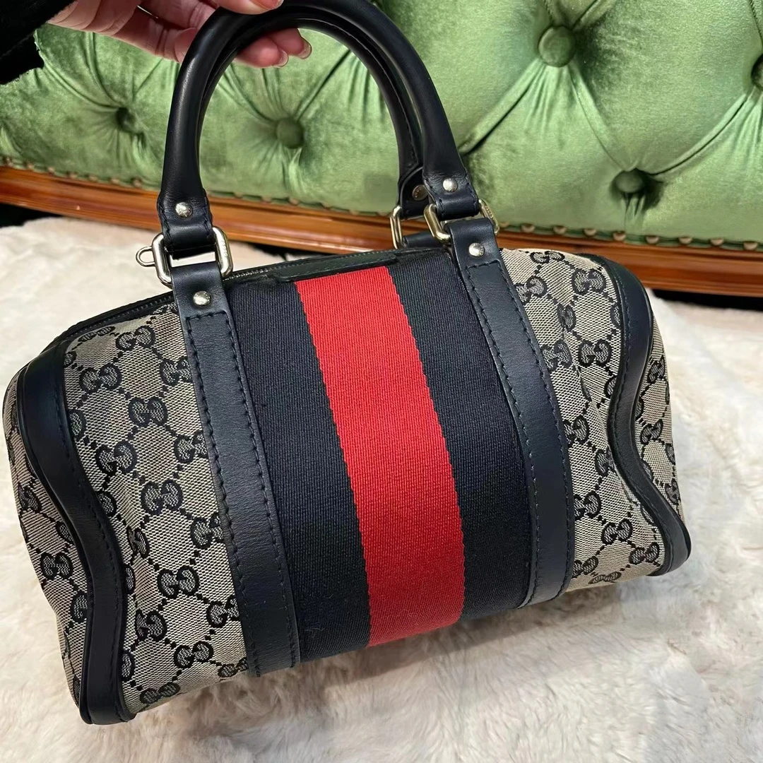 95新 GUCCI/古驰 艾派尔/Gucci古驰波士顿手提包9196