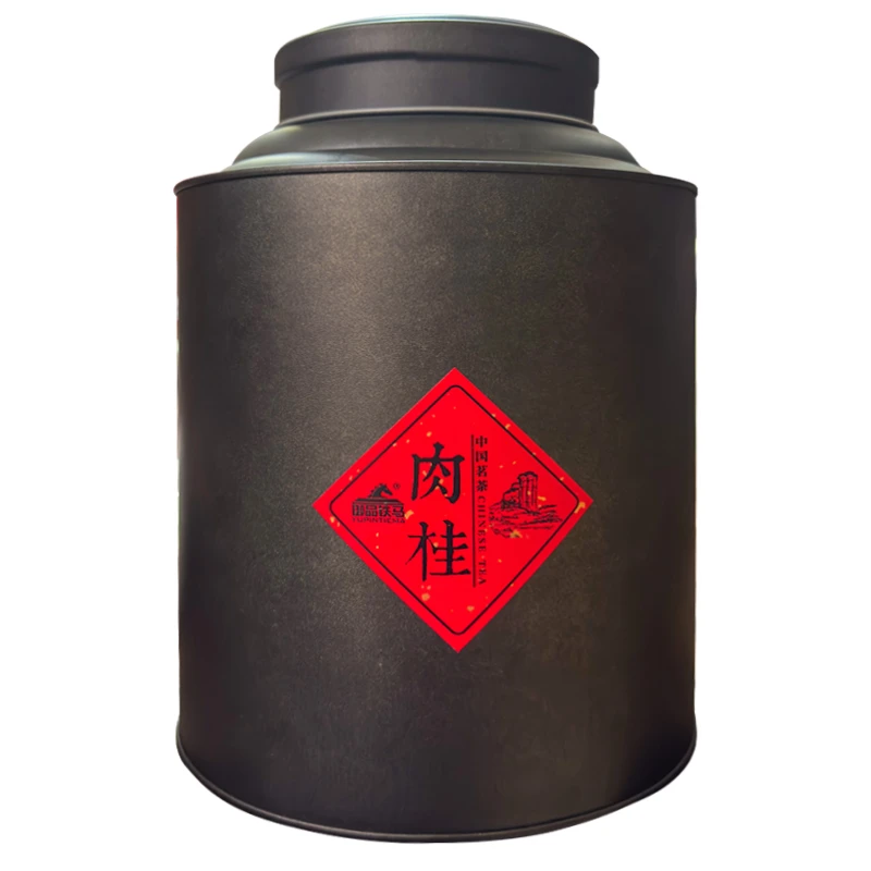 武夷岩茶果香肉桂茶叶浓香型花香大红袍武夷山乌龙茶500g铁罐装