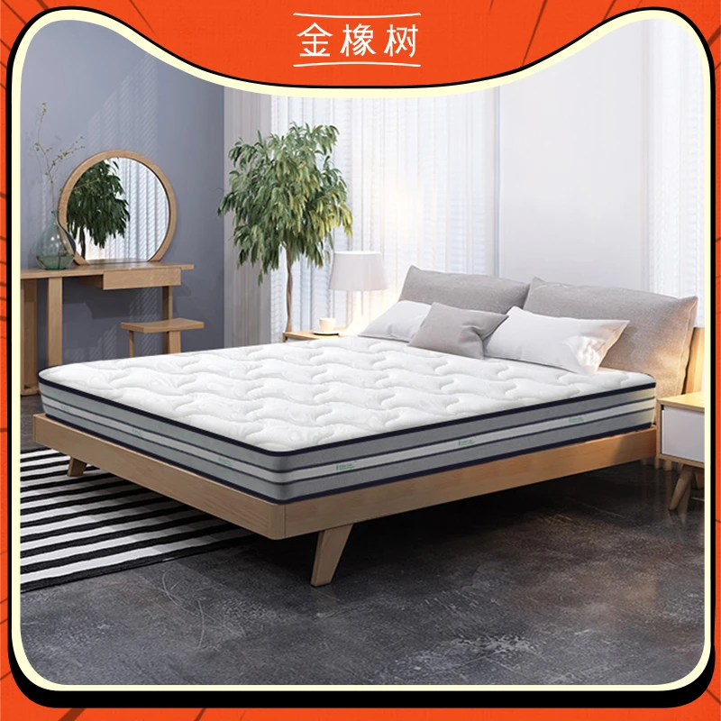 【金橡树】席梦思床垫1.5m护脊独立弹簧泰国天然乳胶1.8m床 心选