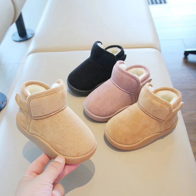 全新童鞋软底加厚保暖秋冬雪地靴防滑男女童幼儿宝宝步前大棉鞋