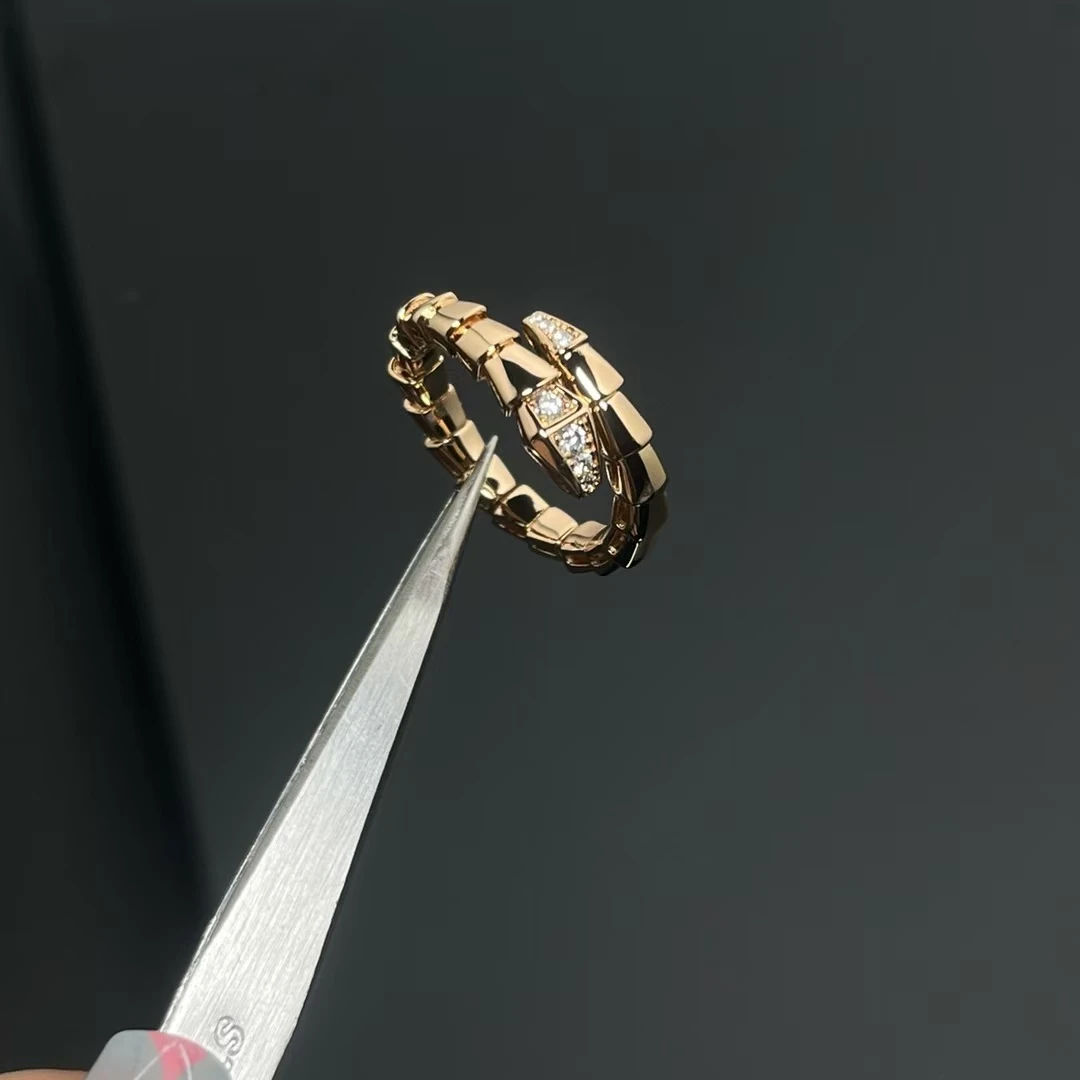 头尾砖蛇头戒指 088