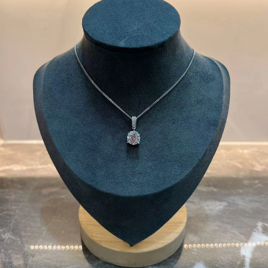 坠链均925银 旺莱 873 两克拉莫桑小牛头项链侧身链S93966808-39