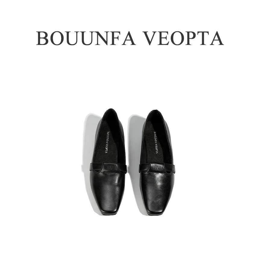 (BV芯片）D05高定胎牛皮镂空时尚百搭低跟真皮女鞋