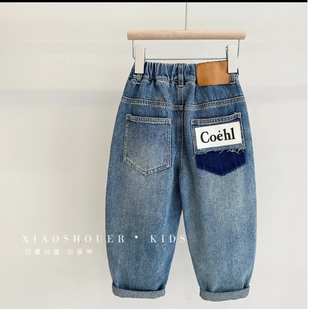 男童春秋牛仔裤2025新款韩范秋装男孩长裤秋季百搭潮裤休闲裤秋款