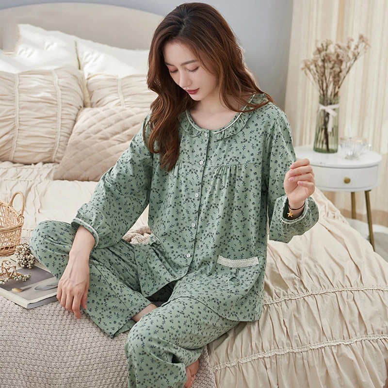 睡衣女士春秋纯棉长袖女款秋季2025年新款高档公主大码宽松家居服