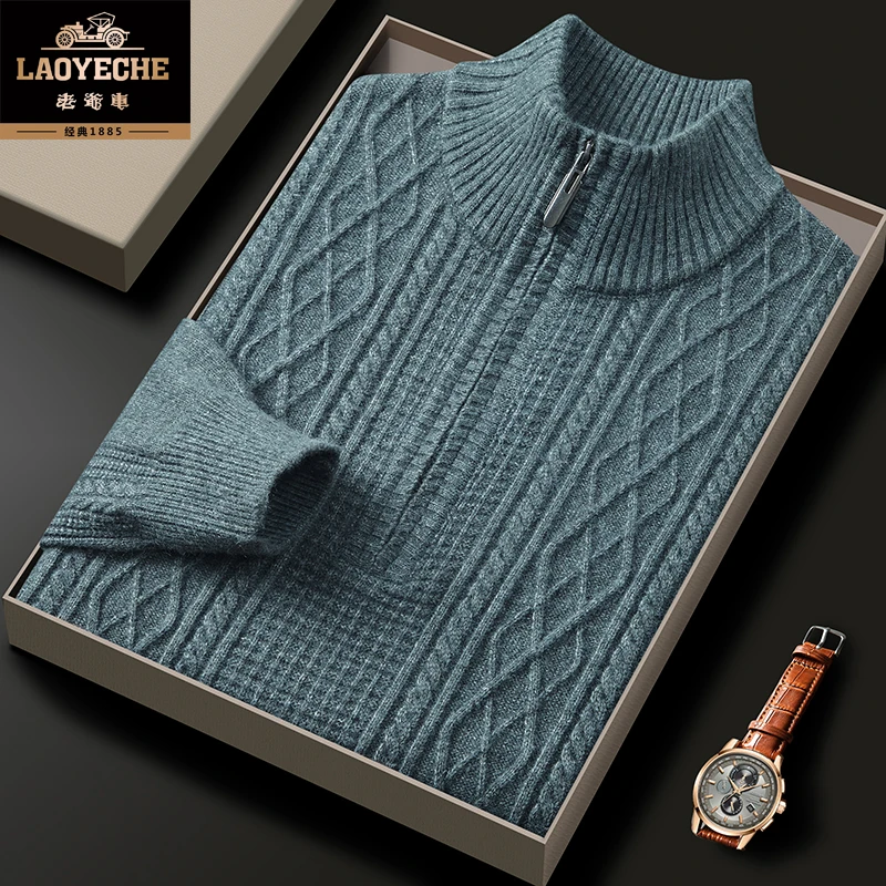 老爷车针织打底衫宽松经典男半高领冬季加厚慵懒风爆款潮牌男款