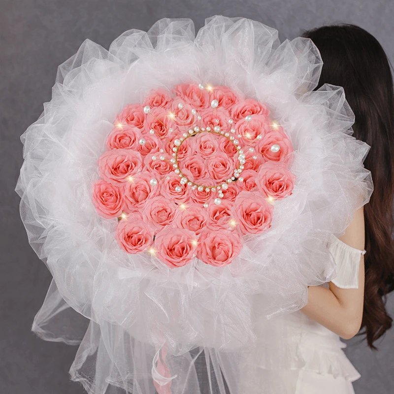 【爱如初恋】33枝粉玫瑰鲜花·送闺蜜仙女·全国连锁同城花店送花上门