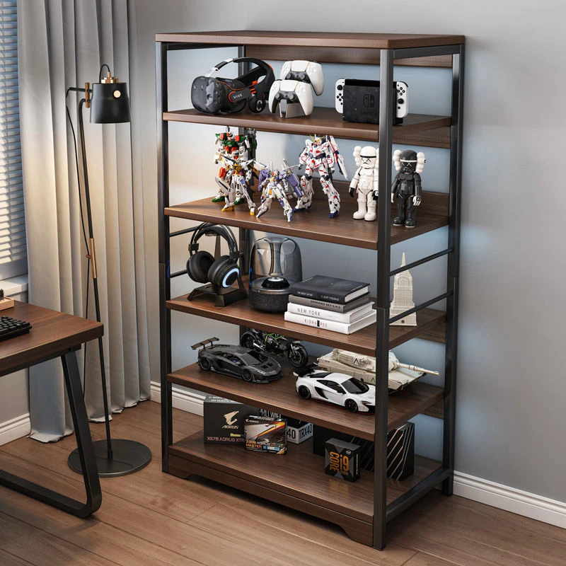 新疆包邮货架置物架多层收纳架卧室书架落地电竞房展示架柜子储物