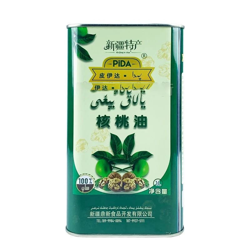 新疆和田核桃油皮伊达Pida优质核桃仁食用油1L植物油 YANGAK May