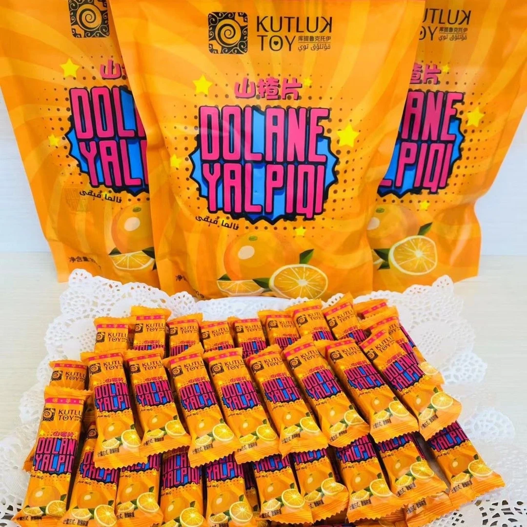 新疆发货KutlukToy水果味山楂片1000g袋装哈密瓜草莓蓝莓独立包装