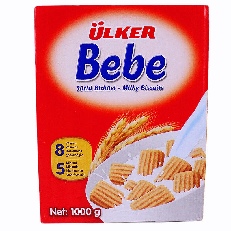 Bebe宝贝牛奶饼干1000g土耳其进口bebe饼干 baba饼干
