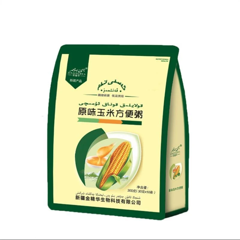 金精华新疆原味有机玉米糊300g*2袋方便粥早餐粗粮