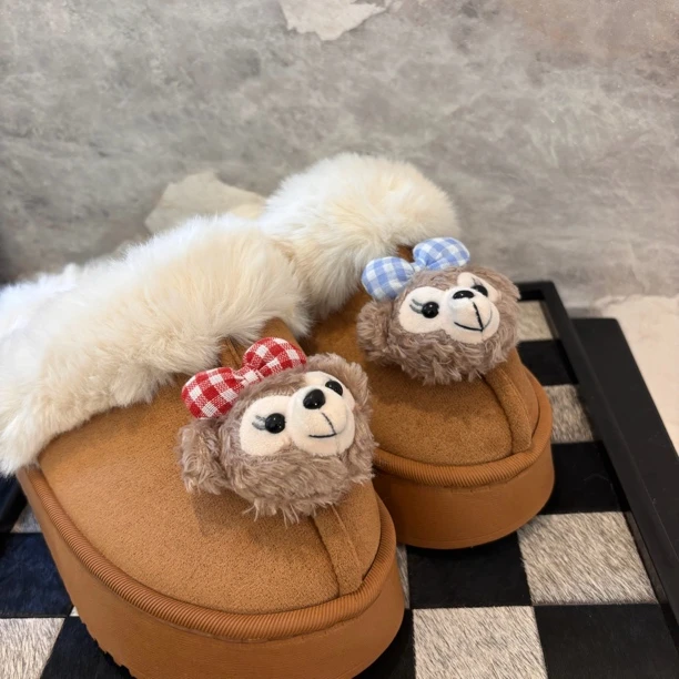 ab色熊头棕色拖鞋TX008