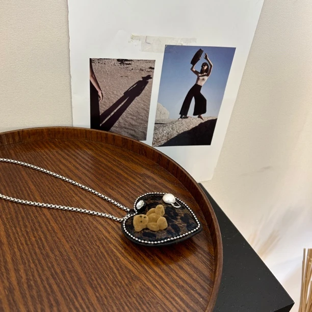 铜合金项链 大个爱心项链XL2065