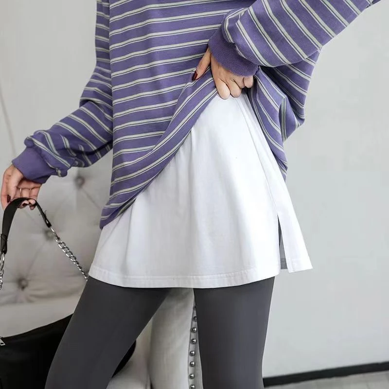 【打底神器】毛衣卫衣内搭女半身小裙子露白边叠穿屁帘假下摆小屁帘