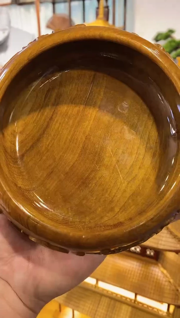 【闪购商品】乌木类端景台金丝楠木烟灰缸