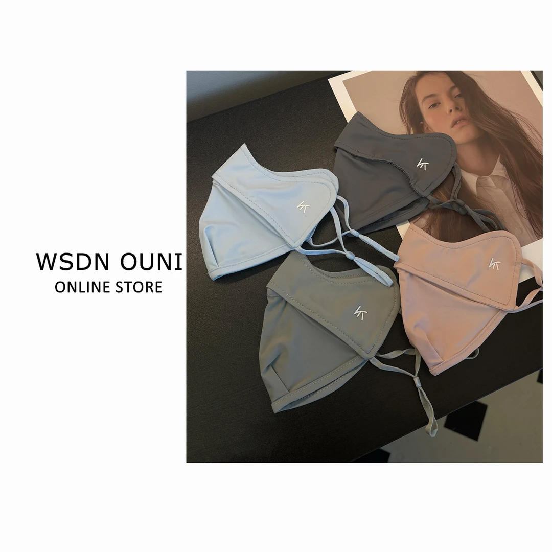 UPF50+冰感防晒面罩海鸥线护眼角防紫外线口罩 冰凉面罩防止晒黑