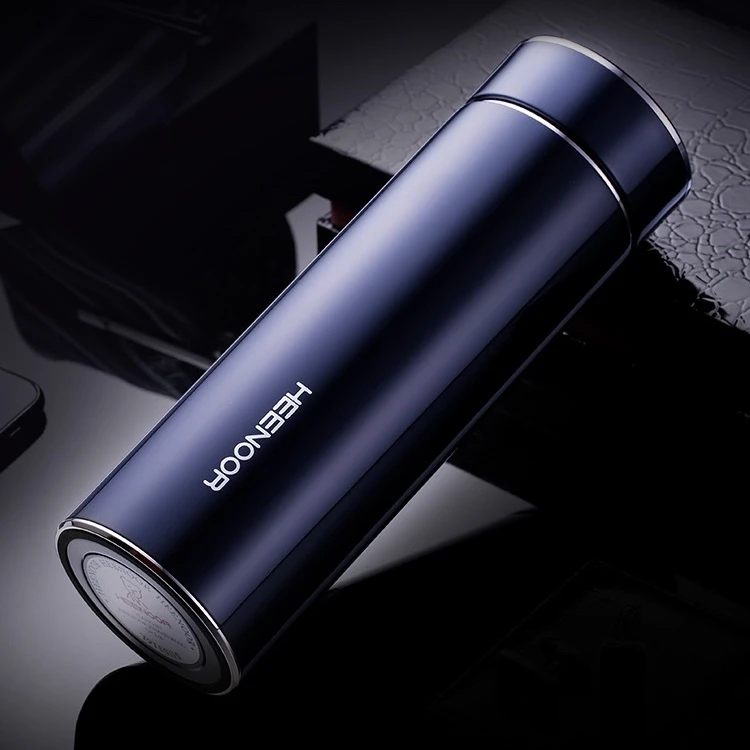 希诺保温杯男士316L不锈钢简约商务大容量车载便携泡茶高档水杯