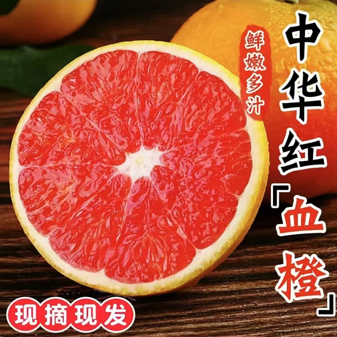 湖北秭归中华红血橙脐橙子新鲜应季水果现摘现发