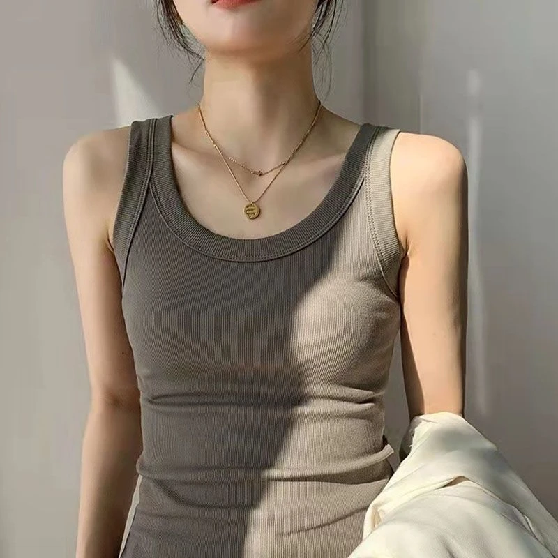 百搭吊带背心女内搭春秋夏季螺纹棉修身打底衫女外穿无袖薄款背心