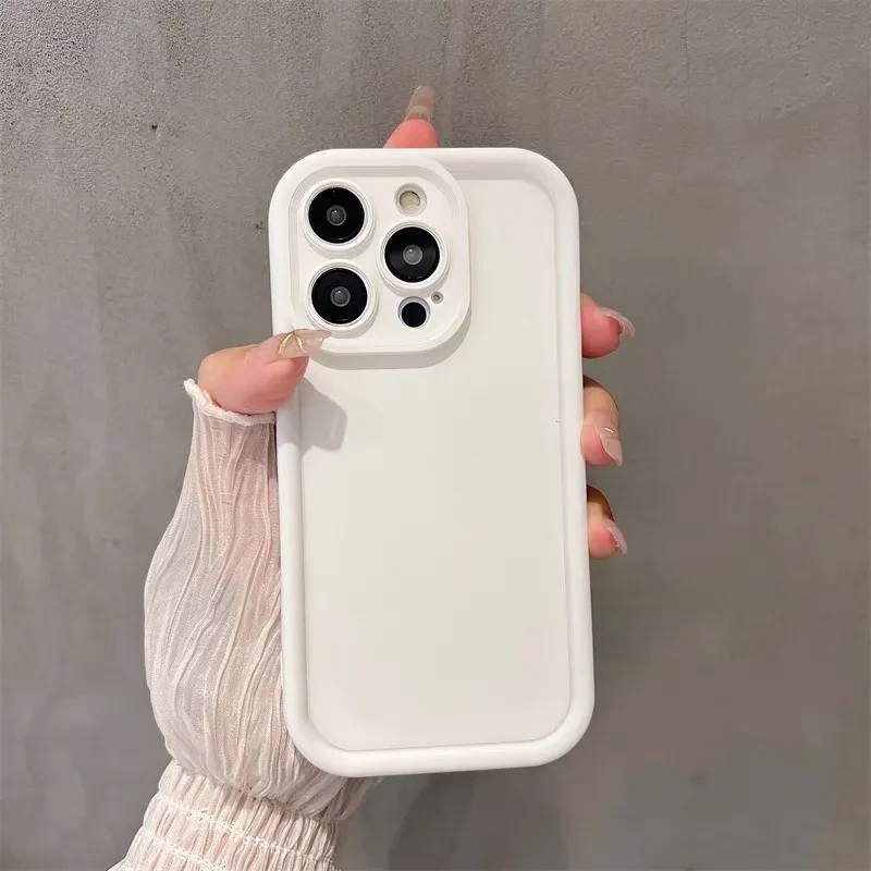 玫红色多巴胺苹果14pro手机壳iPhone15防摔阶梯13全包12纯色11软