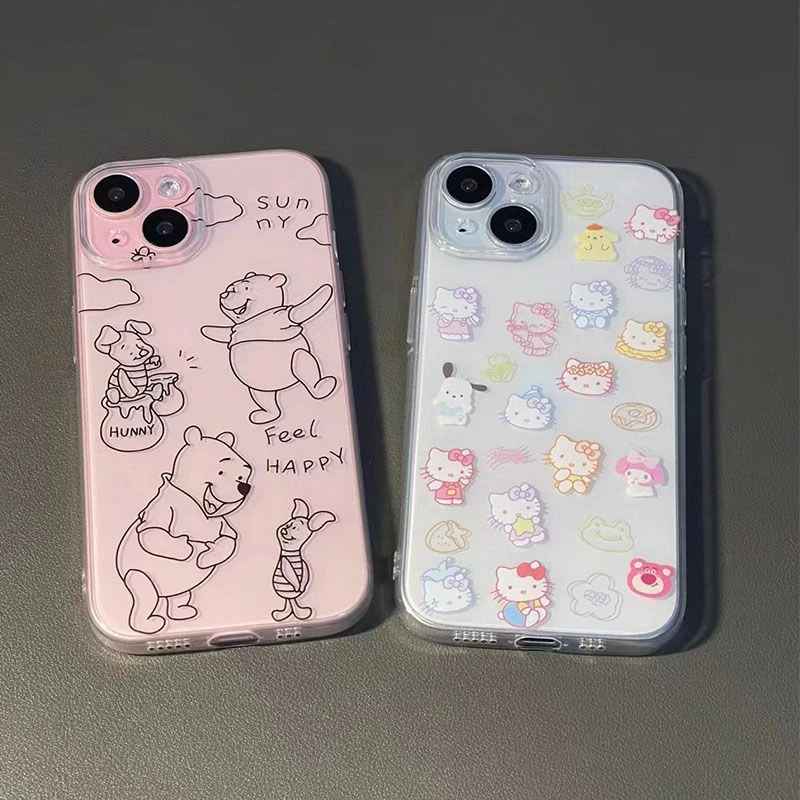 彩彩凯蒂猫苹果13/14promax手机壳15pro透明XS/XR防摔11小众12潮7