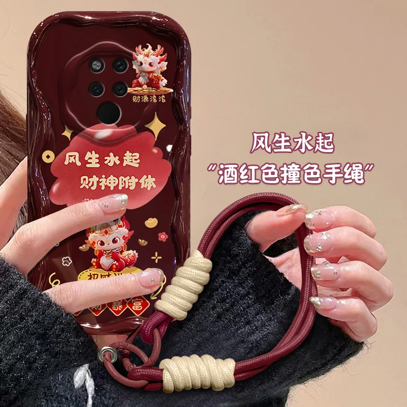财神附体华为mate20手机壳HMA-AL00男女网红新年款防摔潮软壳个性