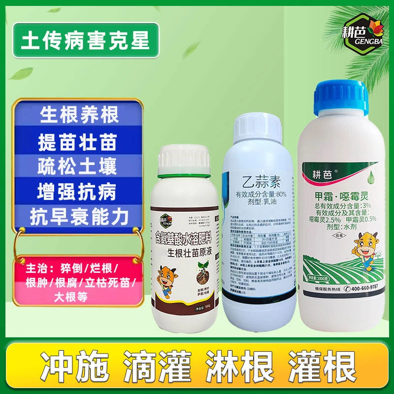槟榔灌根药甲霜恶霉灵乙蒜素生根剂根腐烂根土壤消毒喷雾杀菌剂