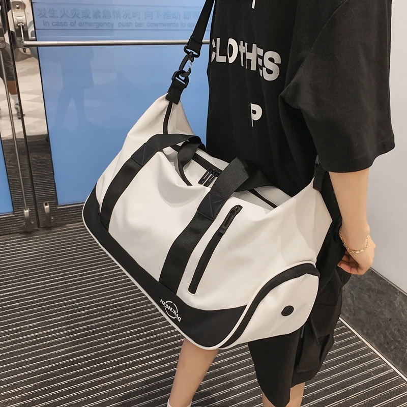 斜挎包干湿分离手提拎包男女运动大容量瑜伽健身包潮牌休闲旅行包