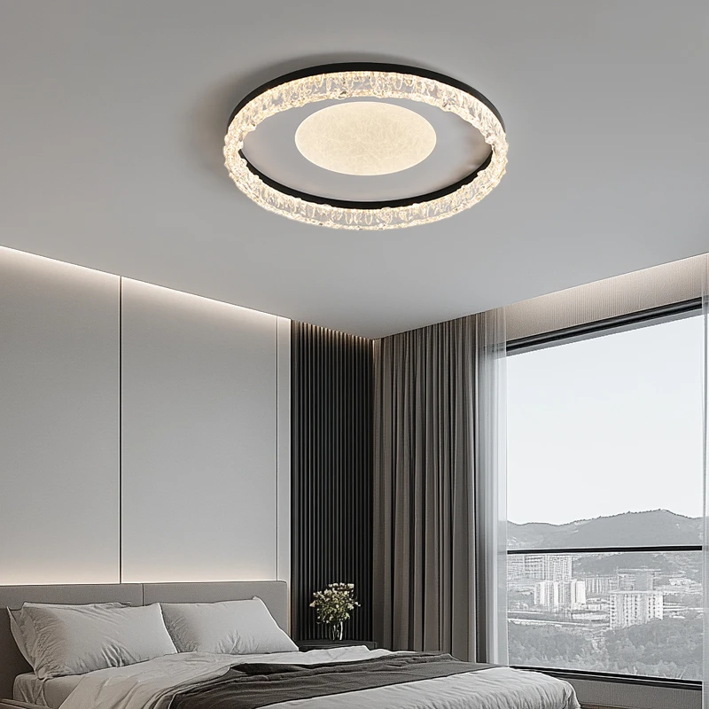 意式极简卧室吸顶灯2025新款云雾轻奢高级感全光谱护眼主卧房间灯