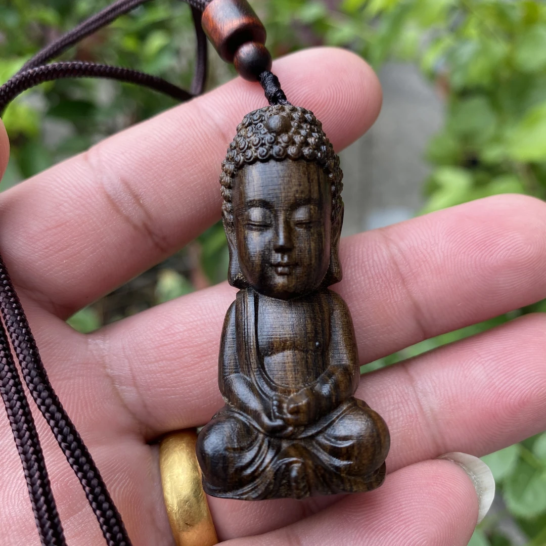 正区印尼达拉干宝宝佛文玩挂件脖挂精工天然原木雕刻 车挂吊坠