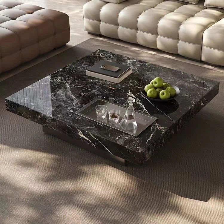 劳伦斯沙发配套茶几意式轻奢简约大小户型客厅家用方形岩板茶几