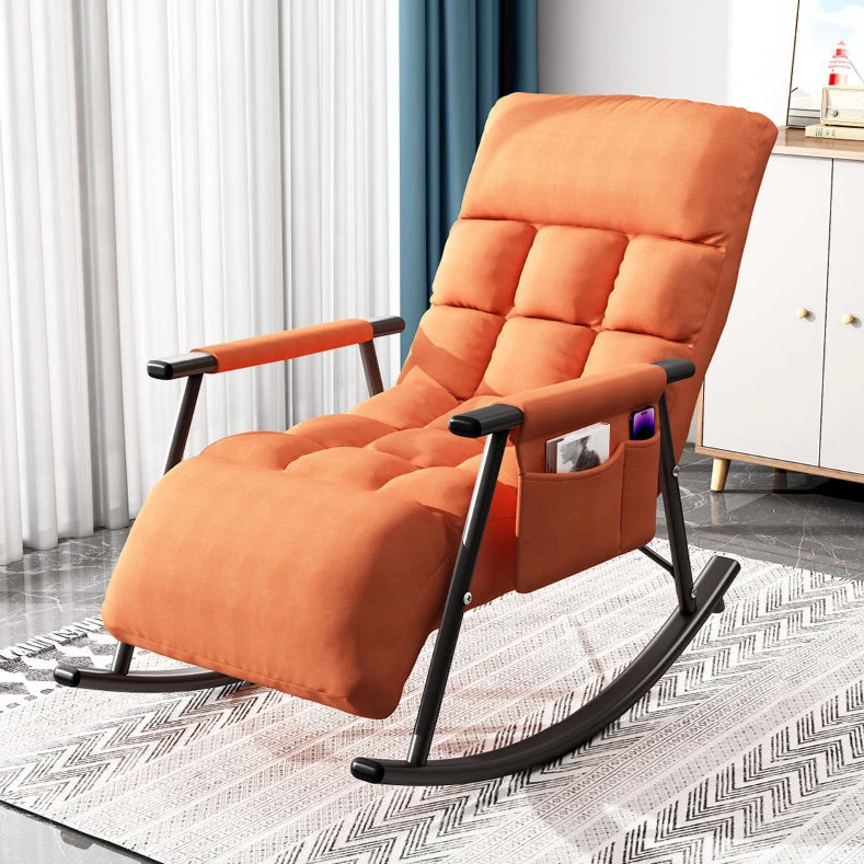 品质科技布摇椅躺椅懒人椅子靠背椅网红直销阳台摇摇椅