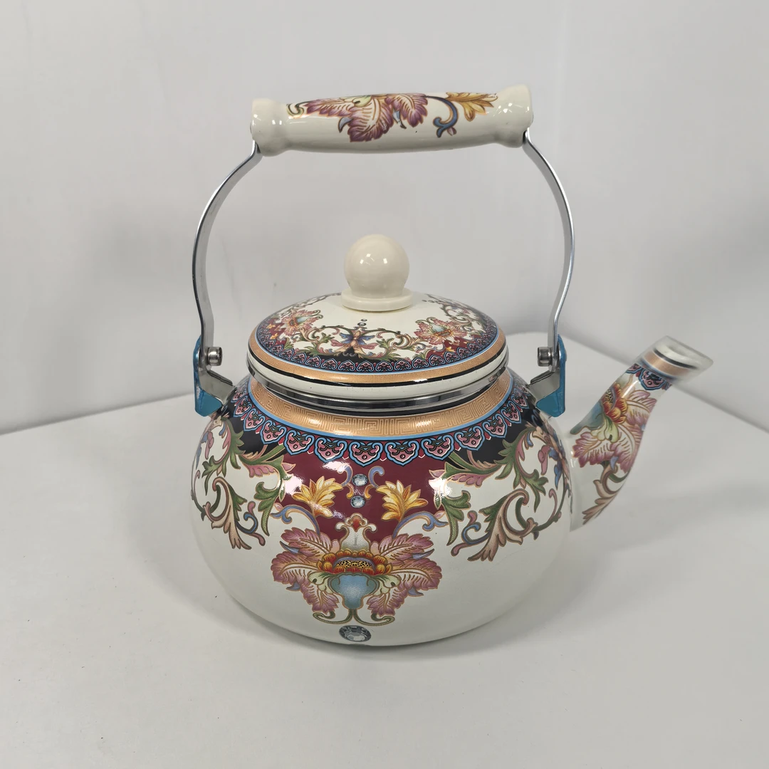 珐琅搪瓷茶水壶功夫泡茶水壶家用单壶耐热茶具图案花色随机发