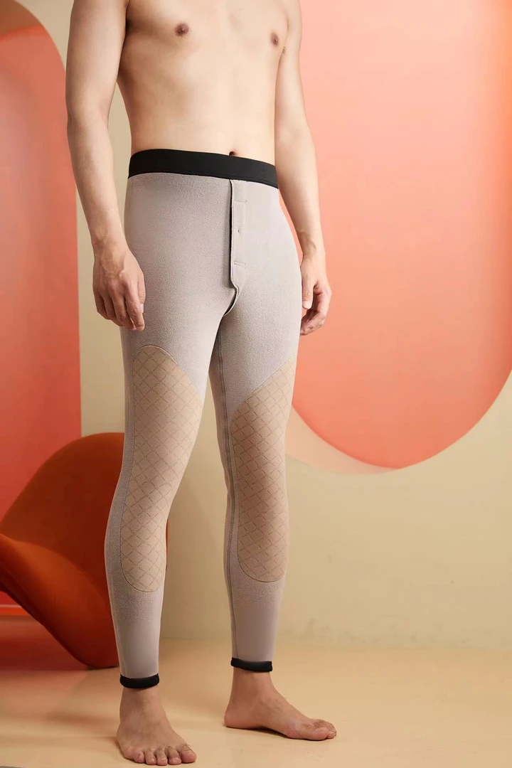 男士25年秋冬新款蛋白机车机车裤护膝睡裤家居裤【约500克左右】