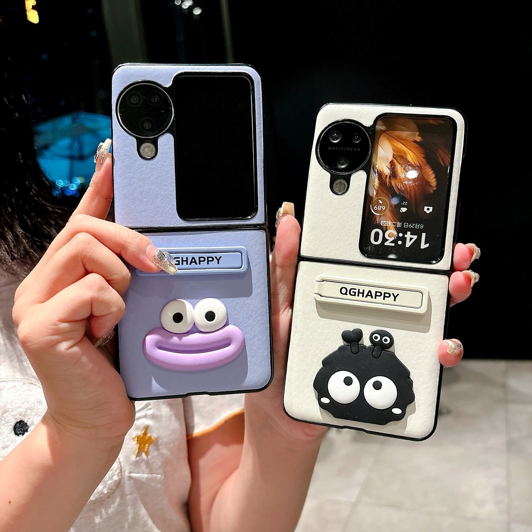 适用OPPO Find N3Flip手机壳卡通大嘴猴支架oppofindn2flip保护套