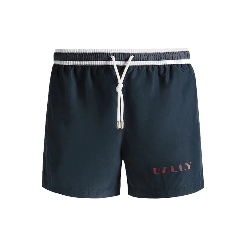 BALLY/巴利男士蓝色宽松休闲简约时尚短裤6308378-HZO