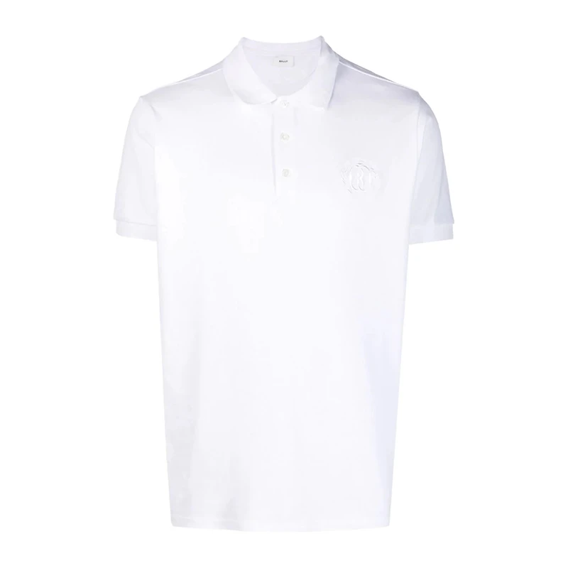 BALLY/巴利男士时尚白色棉质弹性polo衫T恤6305943-PHD