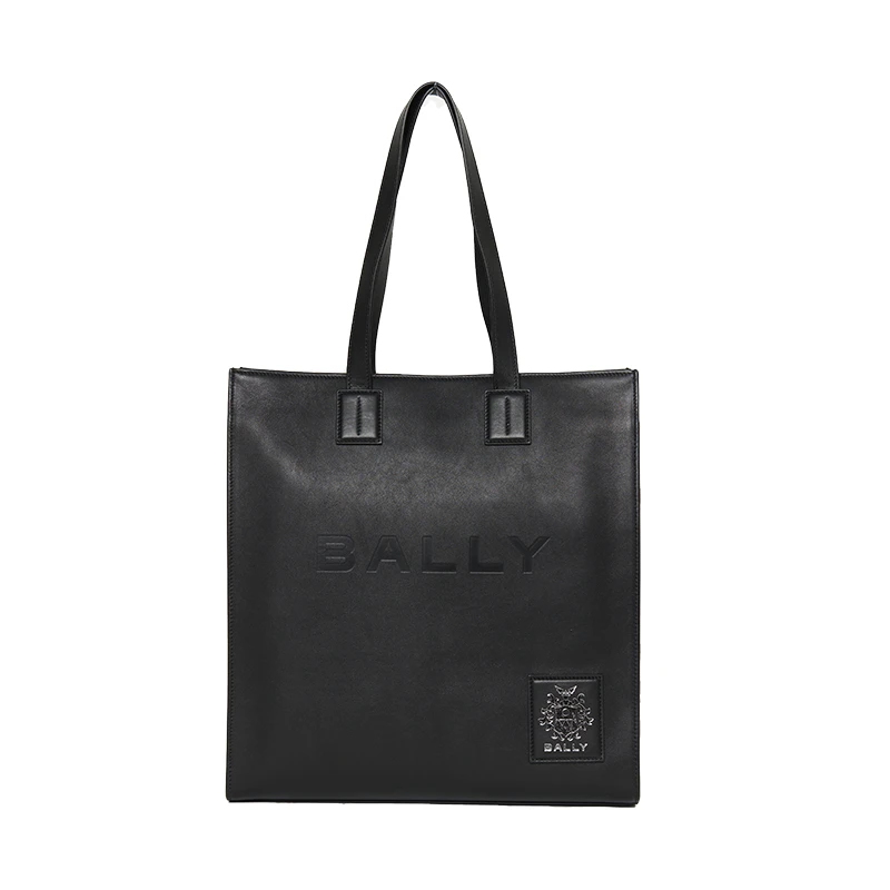 BALLY/巴利女士黑色经典时尚小牛皮单肩包6308508-HZO